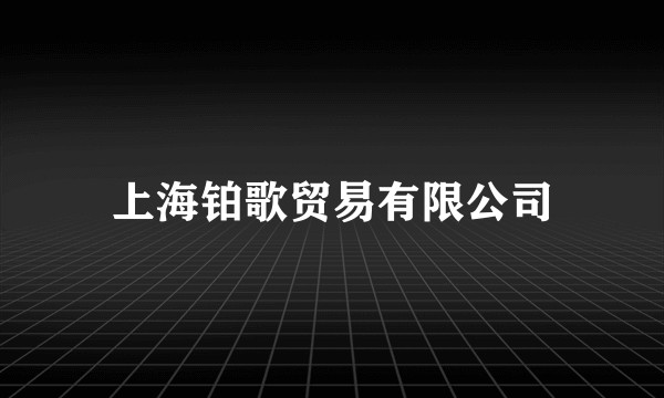 上海铂歌贸易有限公司