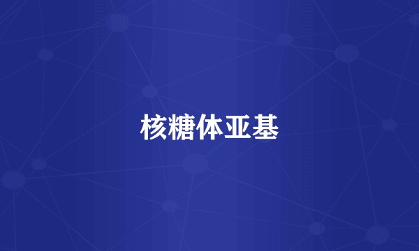 核糖体亚基
