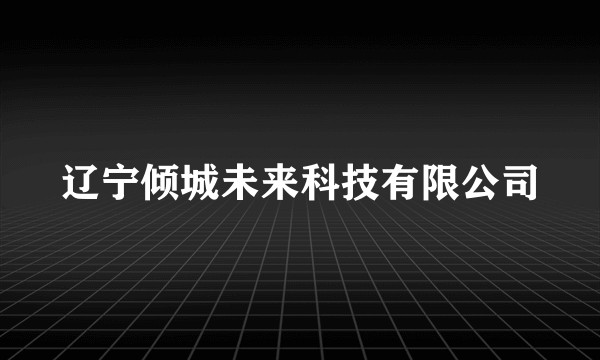 辽宁倾城未来科技有限公司