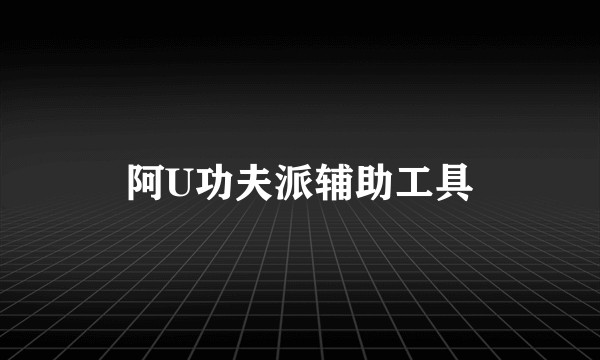 阿U功夫派辅助工具