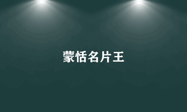 蒙恬名片王
