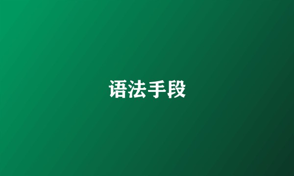 语法手段