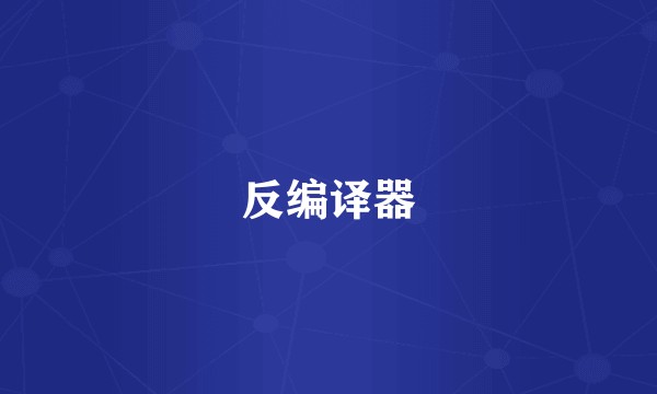 反编译器