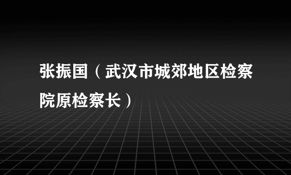 张振国（武汉市城郊地区检察院原检察长）