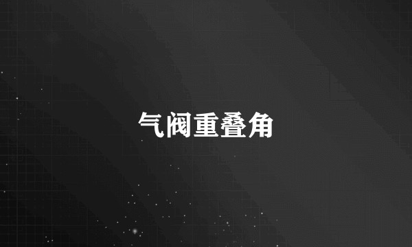 气阀重叠角