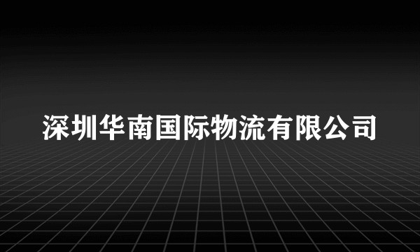 深圳华南国际物流有限公司