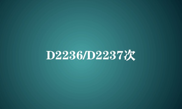 D2236/D2237次