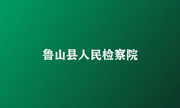 鲁山县人民检察院