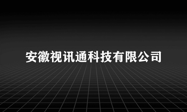 安徽视讯通科技有限公司
