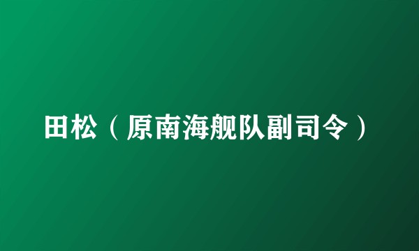 田松（原南海舰队副司令）