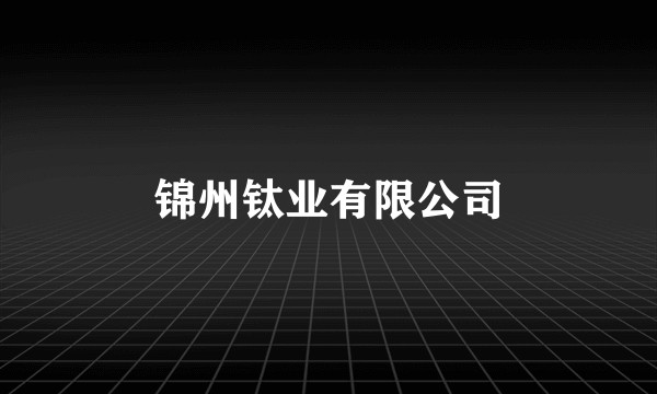 锦州钛业有限公司