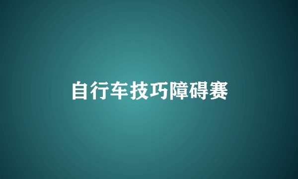 自行车技巧障碍赛