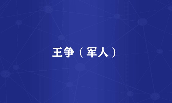 王争（军人）
