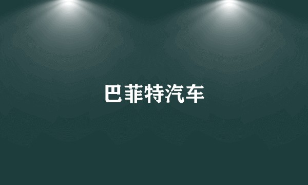 巴菲特汽车