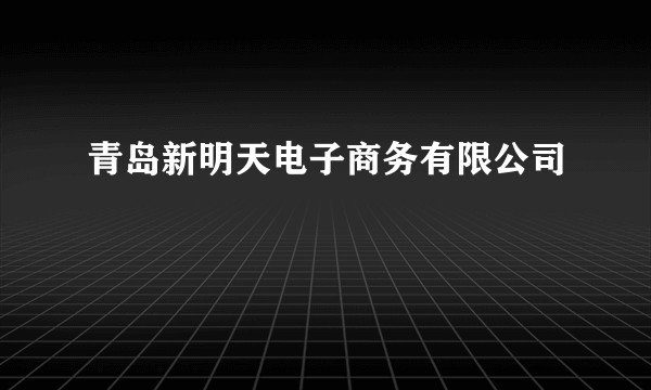 青岛新明天电子商务有限公司