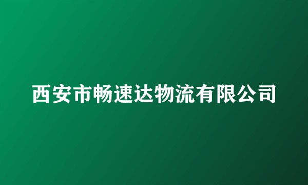 西安市畅速达物流有限公司