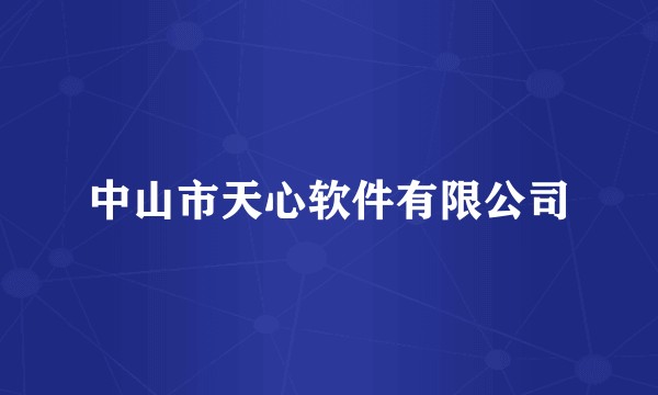 中山市天心软件有限公司