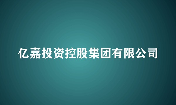 亿嘉投资控股集团有限公司