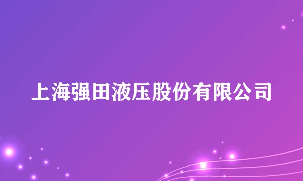 上海强田液压股份有限公司