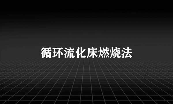 循环流化床燃烧法
