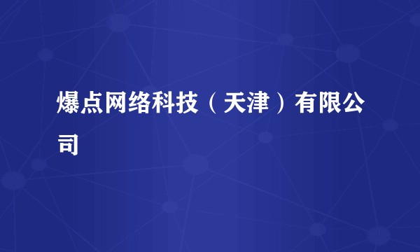 爆点网络科技（天津）有限公司