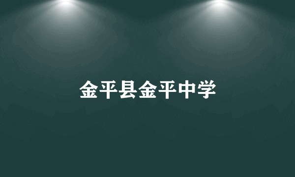 金平县金平中学