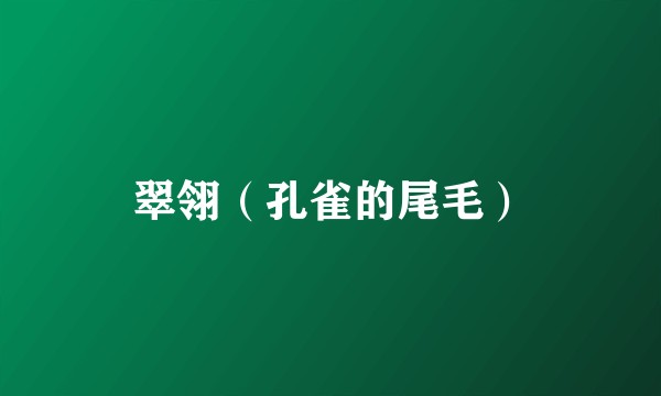 翠翎（孔雀的尾毛）