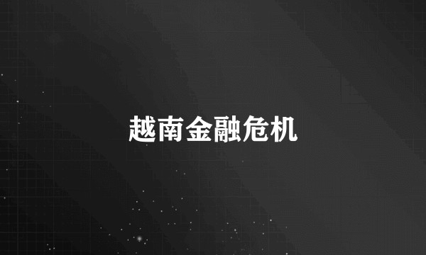 越南金融危机