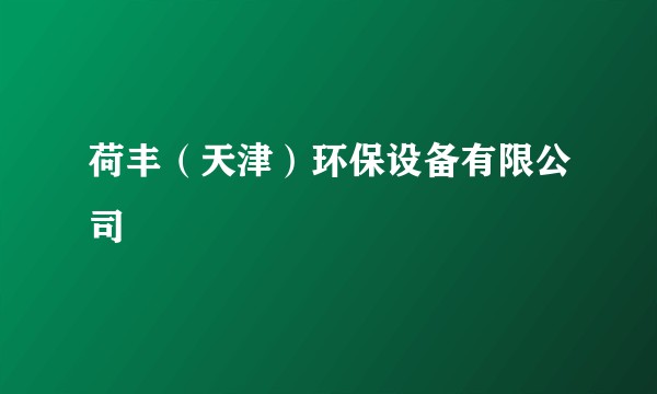 荷丰(天津)环保设备有限公司