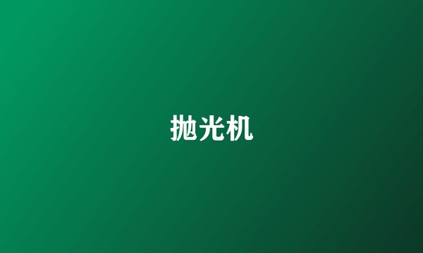 抛光机