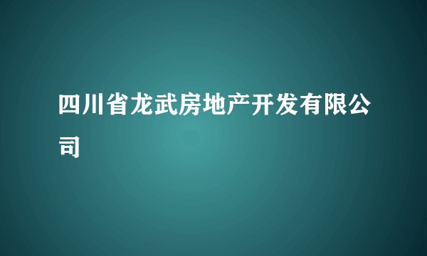 四川省龙武房地产开发有限公司