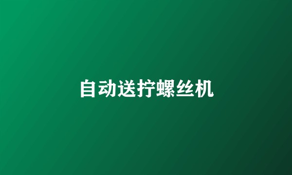 自动送拧螺丝机