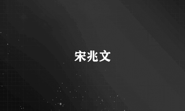宋兆文