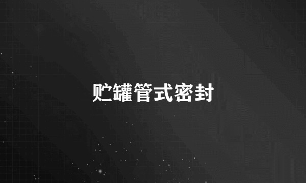 贮罐管式密封