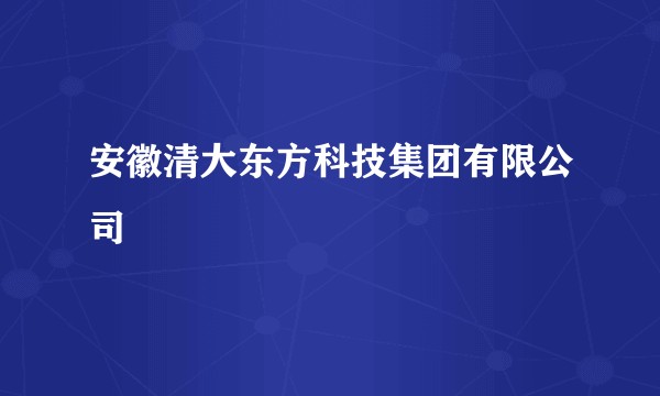 安徽清大东方科技集团有限公司