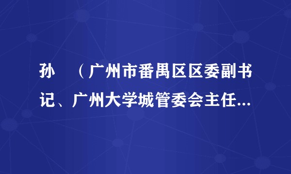 孙玥（广州市番禺区区委副书记、广州大学城管委会主任、小谷围街党工委书记）