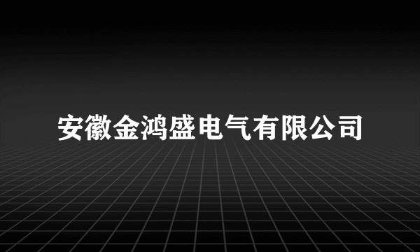 安徽金鸿盛电气有限公司