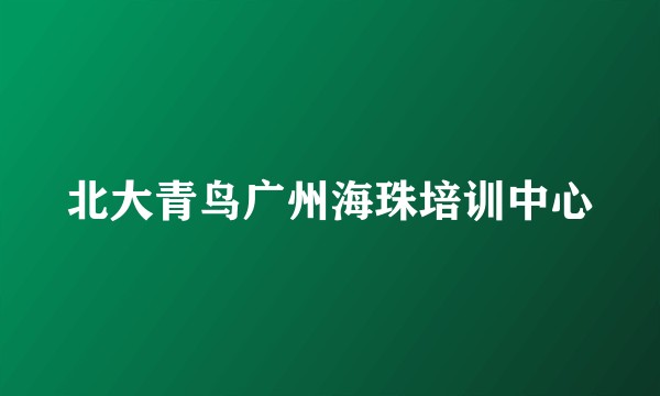 北大青鸟广州海珠培训中心