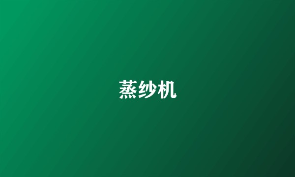 蒸纱机