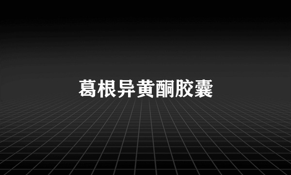 葛根异黄酮胶囊