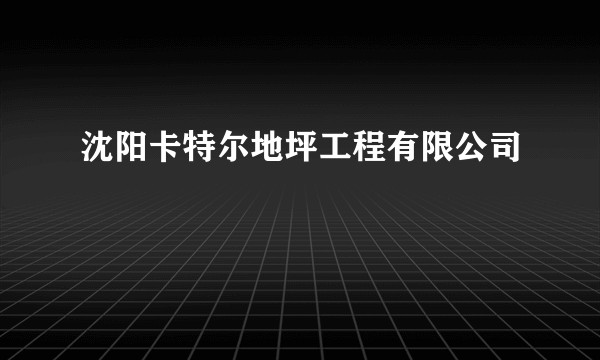 沈阳卡特尔地坪工程有限公司
