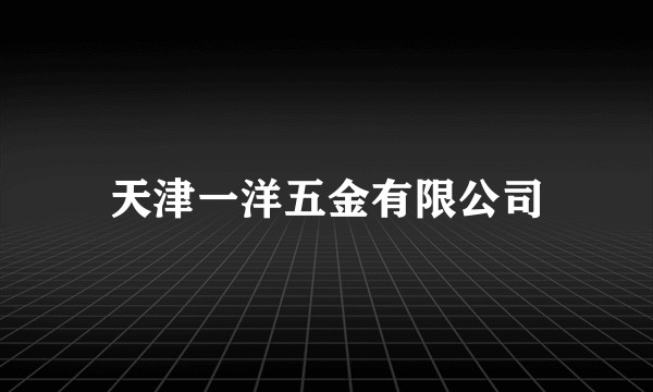 天津一洋五金有限公司