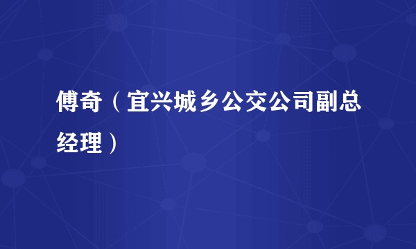 傅奇（宜兴城乡公交公司副总经理）