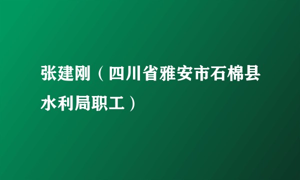 张建刚（四川省雅安市石棉县水利局职工）