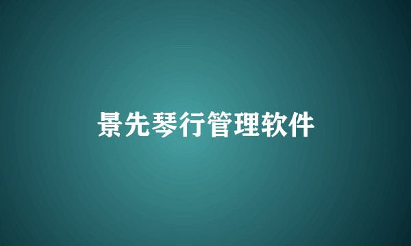 景先琴行管理软件