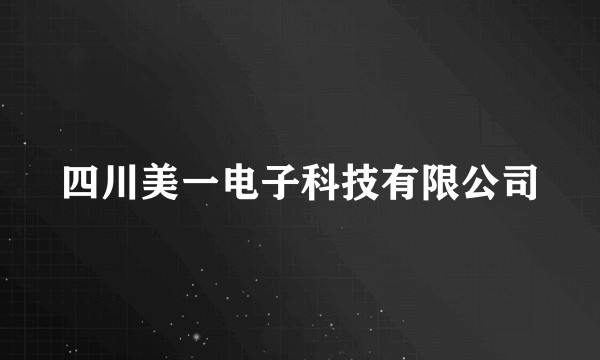 四川美一电子科技有限公司