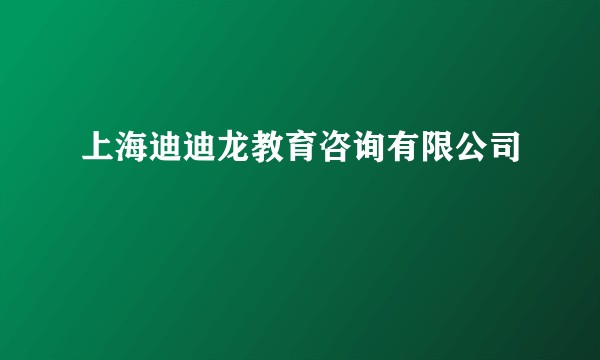 上海迪迪龙教育咨询有限公司