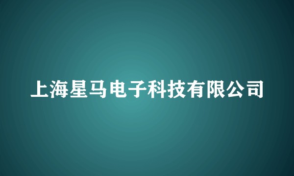 上海星马电子科技有限公司