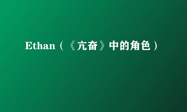 Ethan（《亢奋》中的角色）
