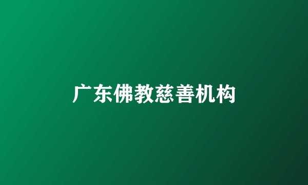 广东佛教慈善机构